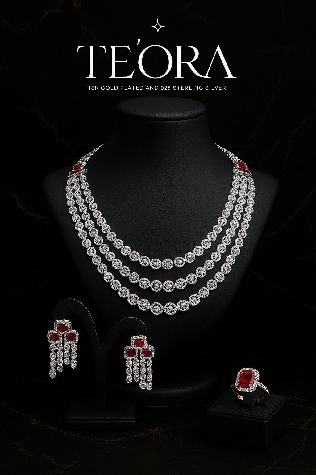 18k Gold Velvet Flame Ruby Classic